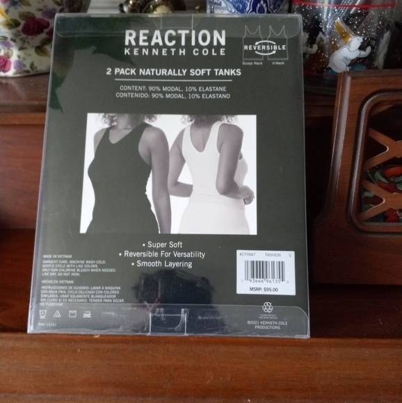 Reaction Kenneth Cole Naturally Soft Reversible Smooth Layering 2 Pack Tank - Picture 1 of 5